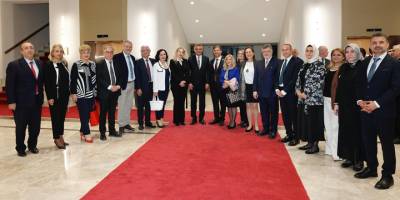 Cumhurbaşkanı Erhürman, Türk Dünyası Arabulucular Birliği ve Kıbrıs Türk Barolar Birliği'ni kabul etti