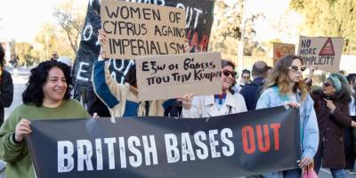 Lefkoşa'nın güneyinde savaş karşıtı yürüyüş