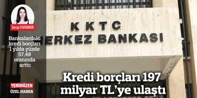 Kredi borçları 197 milyar TL’ye ulaştı