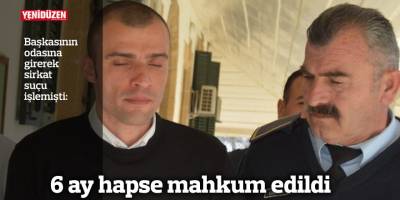 6 ay hapse mahkum edildi