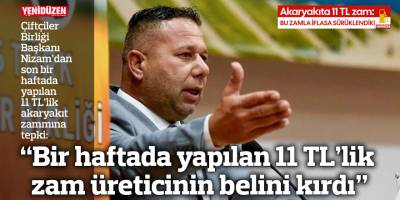 “Bir haftada yapılan 11 TL’lik zam üreticinin belini kırdı”