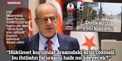 “Hükümet kurumlar arasındaki krizi çözmeli, bu ihtilafın faturasını halk mı ödeyecek?”