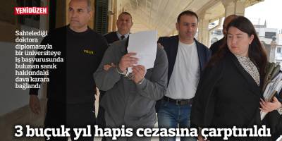 3 buçuk yıl hapis cezasına çarptırıldı