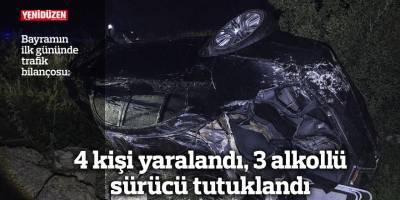 Bayramın ilk gününde dört trafik kazası, dört yaralı