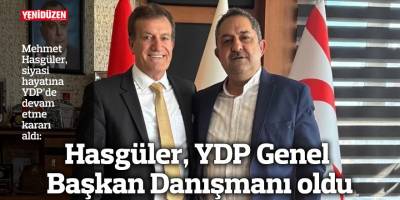 Hasgüler, YDP Genel Başkan Danışmanı oldu