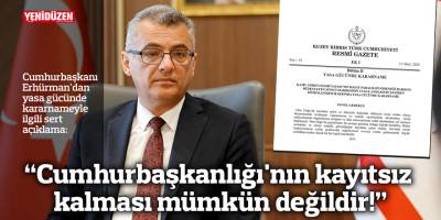 "Cumhurbaşkanlığı'nın kayıtsız kalması mümkün değildir!"