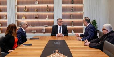 Erhürman Moussa ve Sfeir’i kabul etti