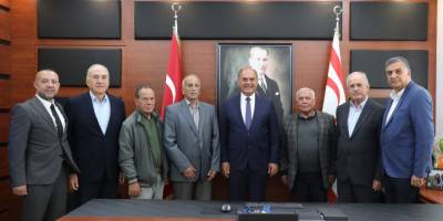 Karavezirler, Kıbrıs Türk Belediye Başkanları Derneği yönetimini kabul etti