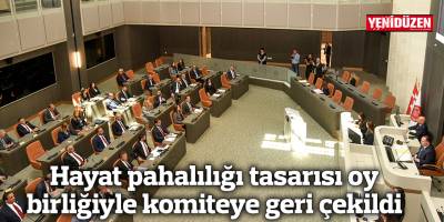 Hayat pahalılığı tasarısı oy birliğiyle komiteye geri çekildi