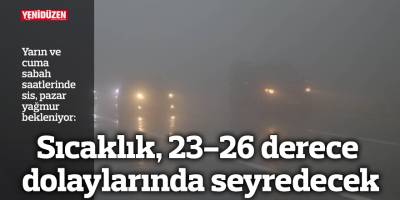 Sıcaklık, 23-26 derece dolaylarında seyredecek