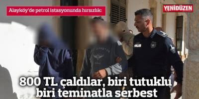 800 TL çaldılar, biri tutuklu biri teminatla serbest