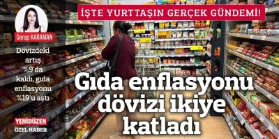 Dövizdeki artış %9'da kaldı, gıda enflasyonu %19'u aştı