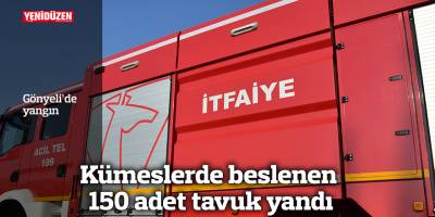 Kümeslerde beslenen 150 adet tavuk yandı