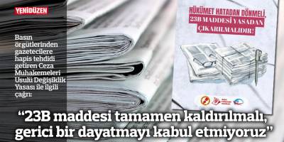 “23B maddesi tamamen kaldırılmalı, gerici bir dayatmayı kabul etmiyoruz”