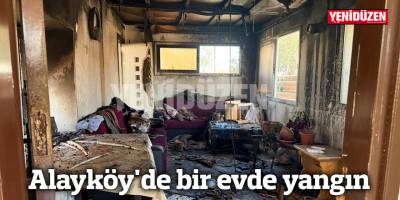 Alayköy'de bir evde yangın