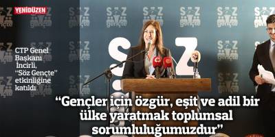 “Gençler için özgür, eşit ve adil bir ülke yaratmak toplumsal sorumluluğumuzdur”