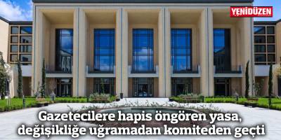 Gazetecilere hapis öngören yasa, değişikliğe uğramadan komiteden geçti