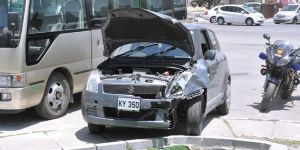 Dikkatsiz çıkış kaza getirdi