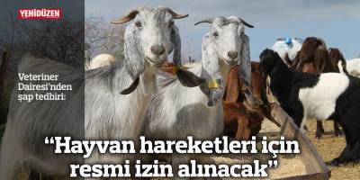 “Hayvan hareketleri için resmi izin alınacak”