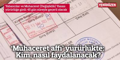 ‘Muhaceret affı’ yürürlükte: Kim, nasıl faydalanacak?