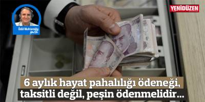 6 aylık hayat pahalılığı ödeneği, taksitli değil, peşin ödenmelidir...