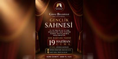 “Gençlik Sahnesi” kurs programı başvuruları 19 Haziran’da sona erecek
