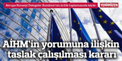 AİHM'in yorumuna ilişkin taslak çalışılması kararı