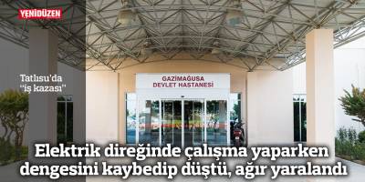 Elektrik direğinde çalışma yaparken dengesini kaybedip düştü, ağır yaralandı