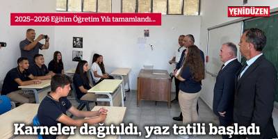 Karneler dağıtıldı, yaz tatili başladı