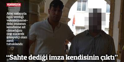 “Sahte dediği imza kendisinin çıktı”