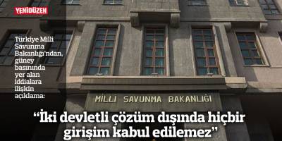 “İki devletli çözüm dışında hiçbir girişim kabul edilemez”