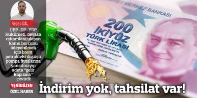İndirim yok, tahsilat var!