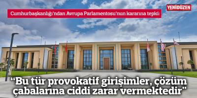 “Bu tür provokatif girişimler, çözüm çabalarına ciddi zarar vermektedir"