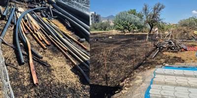 Pınarbaşı, Minareliköy ve Mağusa'da yangın: Ev, arazi ve ambarda maddi hasar