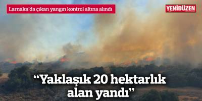 Larnaka’da çıkan yangın kontrol altına alındı: “Yaklaşık 20 hektarlık alan yandı”