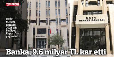 Banka, 9,6 milyar TL kar etti