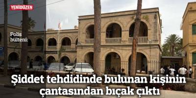 Şiddet tehdidinde bulunan kişinin çantasından bıçak çıktı