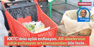 KKTC’deki aylık enflasyon, AB ülkelerinin yıllık enflasyon ortalamasından bile fazla...
