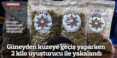 Kermiya barikatında 2 kilo uyuşturucu ele geçirildi