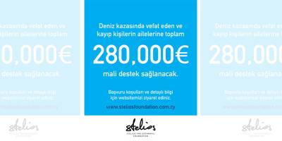 Stelios Vakfı’ndan ailelere 280 bin Euro destek