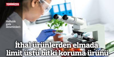 İthal ürünlerden elmada limit üstü bitki koruma ürünü