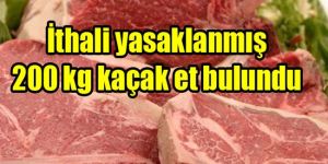 200 kilo Kaçak Domuz Eti