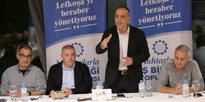 Harmancı muhtarlarla bir araya geldi