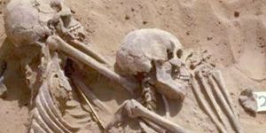 İlk ırk savaşını gösteren iskelet