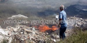 Kentin göbeğinde otlar tutuştu