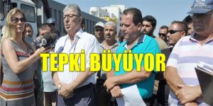 Kamyoncular eylem yaptı