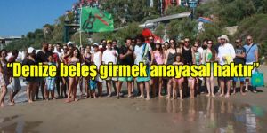 “Beleşe denize girme” eylemi gerçekleşti