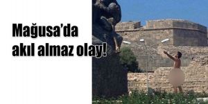 Çıplak vatandaş, dertlerini Atatürk Anıtı’na anlattı