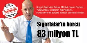 Sigortalar’ın borcu 83 milyon TL