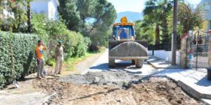 Girne’de asfaltlar dökülüyor